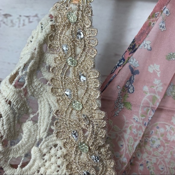 Bke Boutique Lace Chiffon Rhinestone Tank Top - Picture 4 of 8